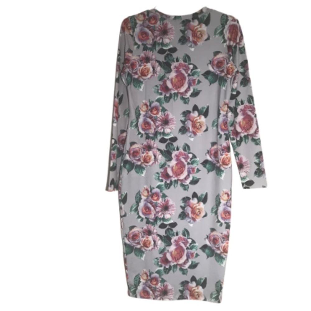 Zara Floral long sleeve dress
